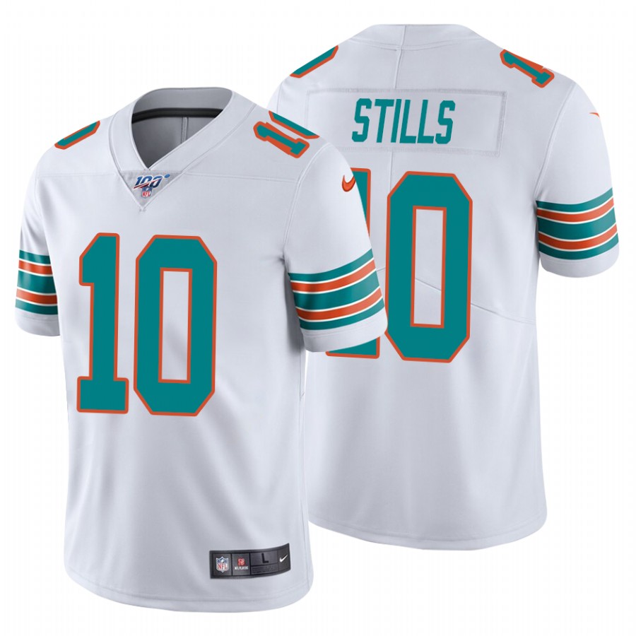 Nike Miami Dolphins #10 Kenny Stills White Alternate Men Stitched NFL 100th Season Vapor Untouchable Limited Jersey->miami dolphins->NFL Jersey